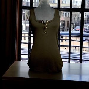 Classic summer tank biker chick vibe make it sexy as you want with snap neckline